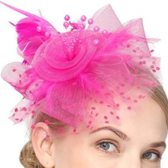 Fascinators Hat for Women Tea Party Headband Kentucky Derby Wedding Flower main image 6